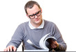 Photo: Men reading a book Men reading a book