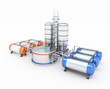 3d model of oil factory