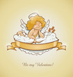 love angel cupid for valentine's day vector illustration