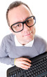 Photo: Man with keyboard Man with keyboard