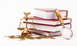 Foto: law book, money , magnifying glass and scales of justice law book, money , magnifying glass and scales of justice