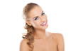 Smiling beautiful blonde woman