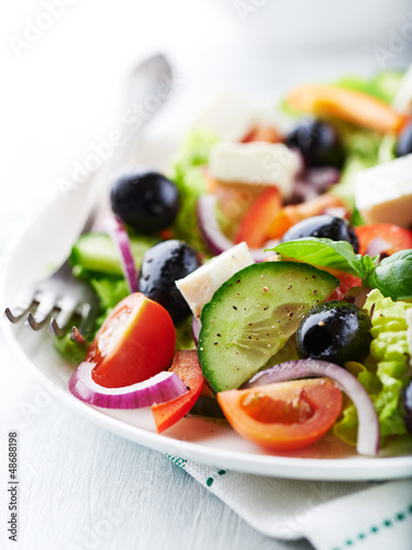 Photo: Close up of Greek Salad Close up of Greek Salad