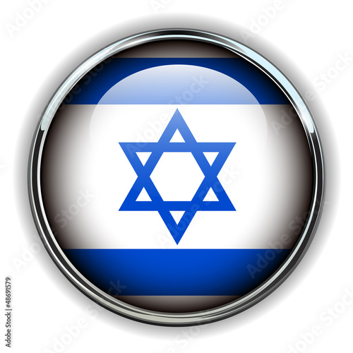 Vector: Israel flag button Israel flag button