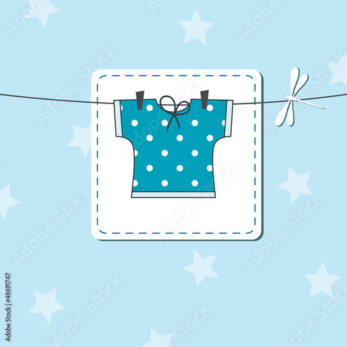Vector: Baby boy shower invitation card Baby boy shower invitation card