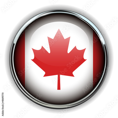 Vector: Canada flag button Canada flag button