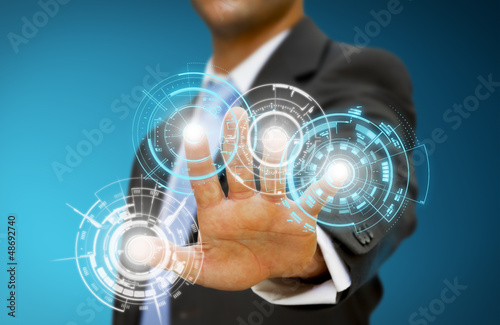 Photo: Businessman technology concept Businessman technology concept