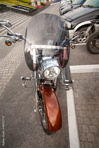 Photo: motorcycle on parking motorcycle on parking