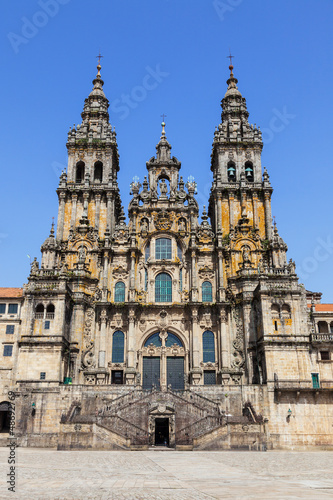 Photo: Santiago de Compostela cathedral: facade del Obradoiro Santiago de Compostela cathedral: facade del Obradoiro
