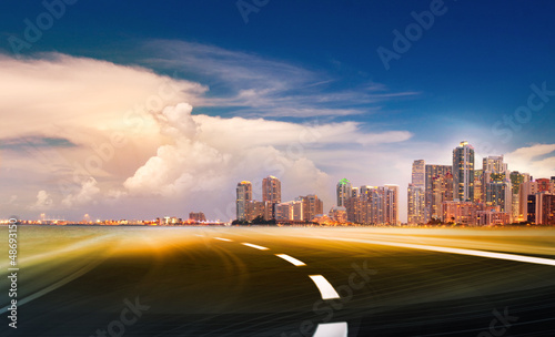 Illustration: Abstract background illustration of fast highway roadd Abstract background illustration of fast highway roadd