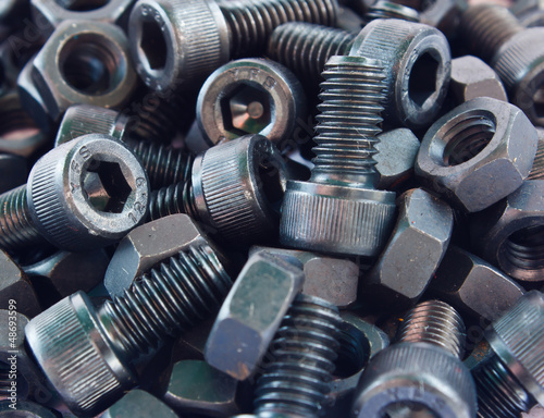 Photo: Hexagonal screws in the industry Hexagonal screws in the industry