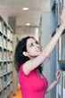 College student in the library