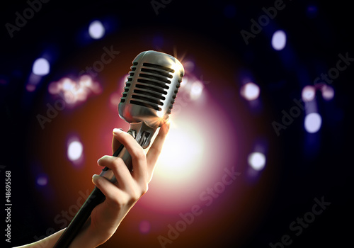 Photo: audio microphone retro style audio microphone retro style