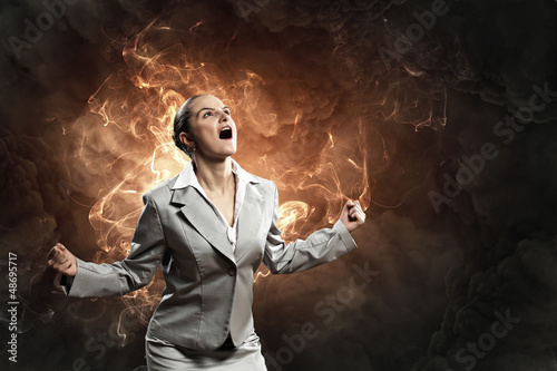 Photo: businesswoman in anger businesswoman in anger