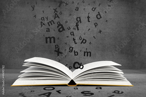 Photo: book with letters book with letters