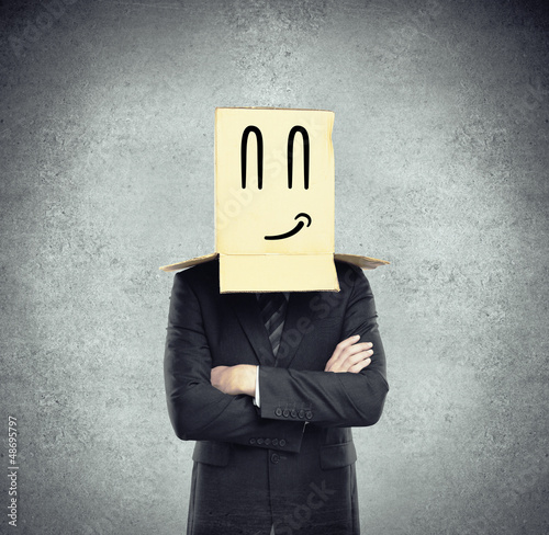 Photo: box on head with smile box on head with smile