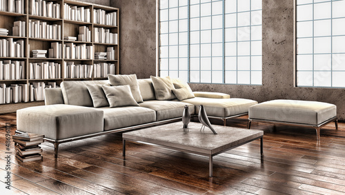 Illustration: Vintage living room Vintage living room