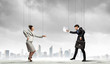 Puppet businesspeople