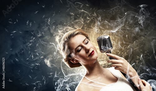 Photo: Female blonde singer Female blonde singer