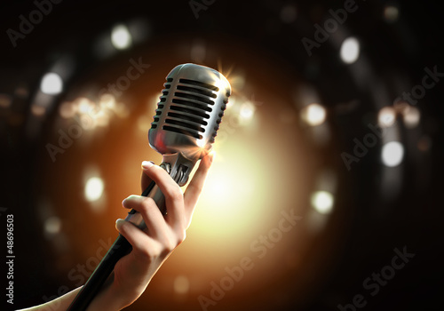 Photo: audio microphone retro style audio microphone retro style