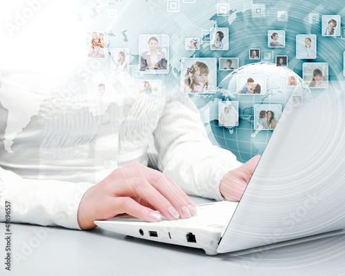 Photo: Symbol of social network Symbol of social network