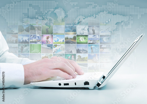 Photo: Symbol of social network Symbol of social network