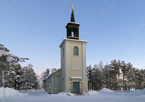 Photo: Vittangi Church in winter, Sweden Vittangi Church in winter, Sweden