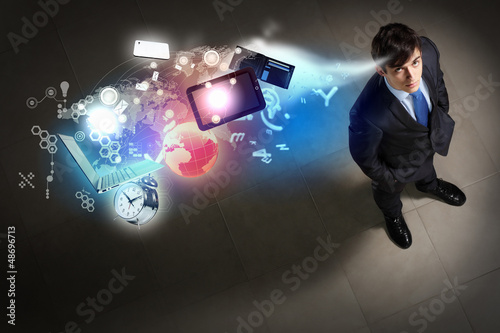 Photo: Image of businessman top view Image of businessman top view