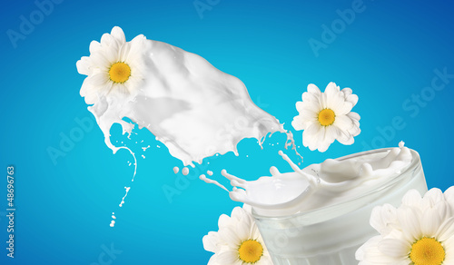 Photo: Fresh milk in the glass Fresh milk in the glass