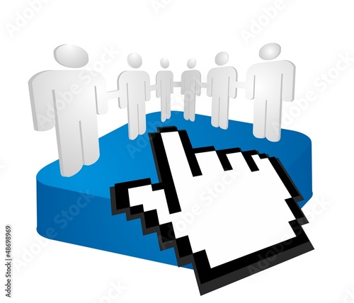 Vector: internet people 3D concept internet people 3D concept