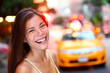 Happy New York City girl
