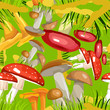 Vector: seamless background Mushroom Glade seamless background Mushroom Glade
