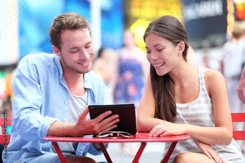 Photo: Multiethnic couple dating in city Multiethnic couple dating in city