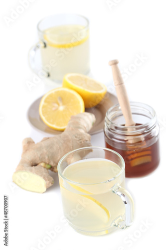 Photo: Ginger tea with honey and lemon Ginger tea with honey and lemon