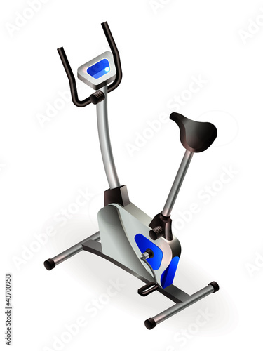 Vector: Exercise bike - fitness salon equipment. Eps10 Exercise bike - fitness salon equipment. Eps10