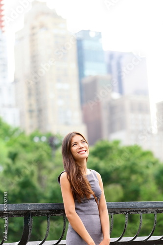 Photo: Businesswoman in New York Central Park Businesswoman in New York Central Park