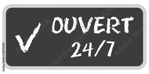 Illustration: CB-Sticker TF eckig oc OUVERT 24/7 CB-Sticker TF eckig oc OUVERT 24/7