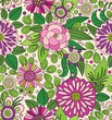 Decorative colourful picturesque seamless pattern