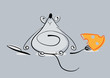 Vektor: Plump mouse eating cheese. Vector eps10 illustration Plump mouse eating cheese. Vector eps10 illustration