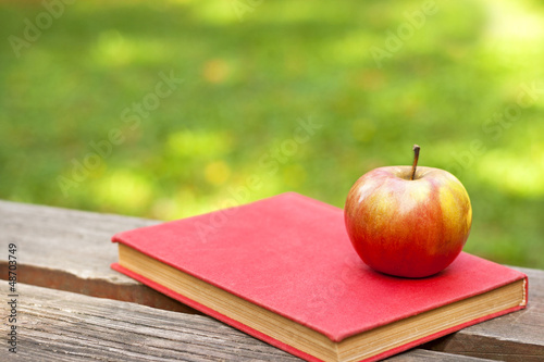 Photo: apple and books apple and books