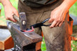Forging a horse shoe