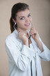 young female doctor with stethoscope