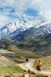 two motorcycle tourist in india mountains