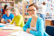 Homework in library