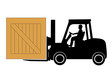 silhouette loader  with a box