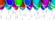 Illustration: colourful Party balloons with streamers colourful Party balloons with streamers