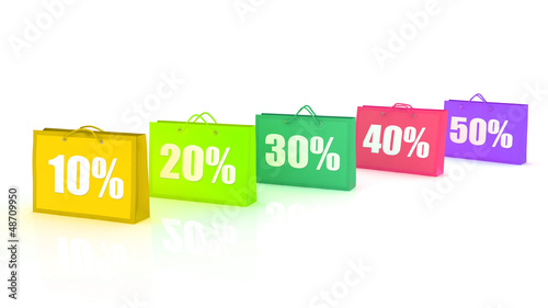Illustration: shopping bags with Sale percent shopping bags with Sale percent