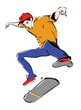 aggressive skateboarder