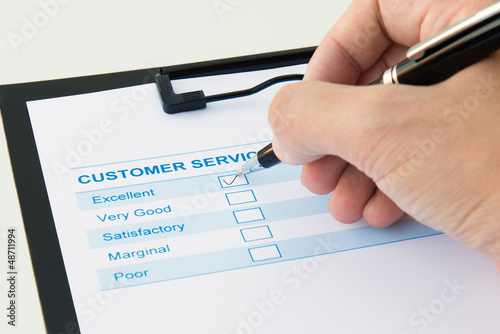Photo: Customer evaluation form Customer evaluation form