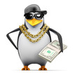 Penguin rapper with some dollars to spend